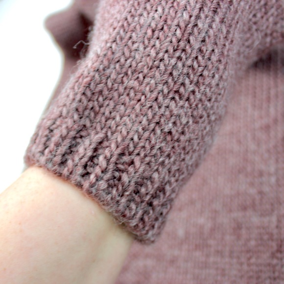 SOFT SURROUNDINGS Mauve Cozy Knit Sweater with Scoop Neck Wool & Alpaca Blend - Picture 8 of 12